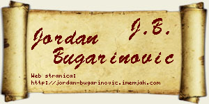 Jordan Bugarinović vizit kartica